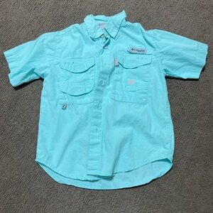 Columbia Kids Turquoise Button-Up Shirt